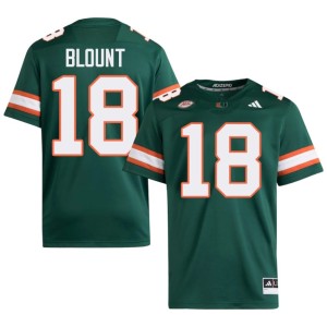 Green Canes Men Limited College Football Armondo Blount #18 Jerseys 576540-537