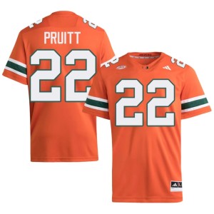 Orange College Football #22 Cam Pruitt Men Game Miami of Florida Jerseys 549135-868