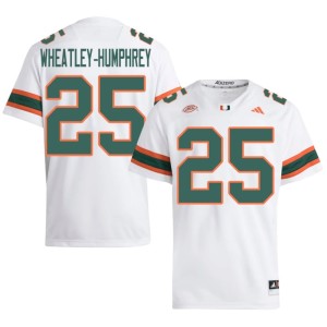 White Men's College Football Alumni University of Miami Chris Wheatley-Humphrey #25 Jerseys 814282-694