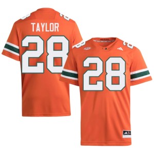 Orange 2026-27 Men's The U College Football #28 Isaiah Taylor Jerseys 841240-942