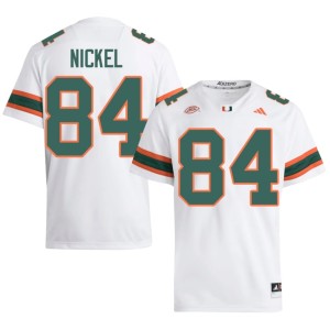 White College Football NCAA Miami Jack Nickel #84 Men's Jersey 499432-995