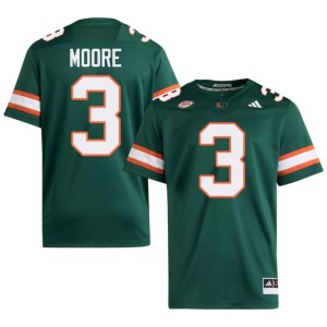 Green #3 College Football Joshua Moore 2026-27 Miami Men's Jersey 518293-658