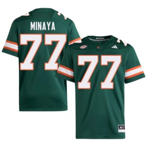 Green College Football UMiami Hurricanes Men's #77 Limited Juan Minaya Jerseys 626186-458