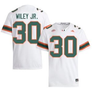 White Men's Kellen Wiley Jr. Miami of Florida #30 2026-27 College Football Jerseys 913770-426