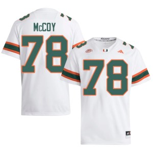 White #78 Men's UMiami College Football Official Matthew McCoy Jersey 486404-292