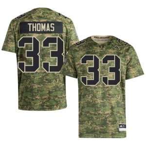 Camo NCAA UM Hurricanes College Football #33 Men's Nick Thomas Jersey 702777-664