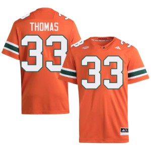Orange Nick Thomas College Football The U #33 Men's Official Jerseys 637739-526