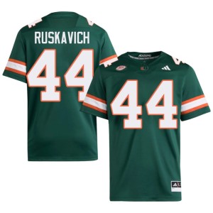 Green Owen Ruskavich College Football #44 Miami Replica Mens Jersey 286065-185