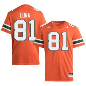 Orange Men's University of Miami #81 Alumni Riply Luna College Football Jersey 357899-281