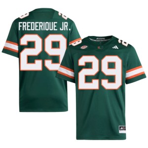 Green College Football Romanas Frederique Jr. Hurricanes 2026-27 Mens #29 Jerseys 158836-646