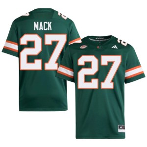 Green Men's #27 UMiami College Football Ryan Mack High School Jersey 726052-625