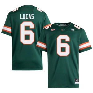 Green Stitched Men #6 Xavier Lucas University of Miami College Football Jersey 470958-519