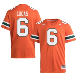 Orange Xavier Lucas Men's Miami College Football #6 Player Jerseys 491259-733