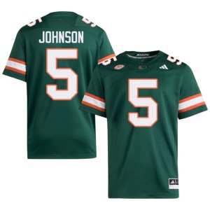 Green High School Mens Miami Hurricanes College Football #5 Andre Johnson Jersey 515301-676