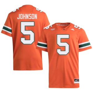 Orange Official Mens College Football Andre Johnson Miami Hurricanes #5 Jerseys 929751-824