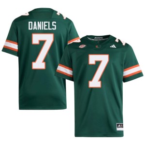 Green University of Miami Official CJ Daniels #7 College Football Mens Jerseys 995902-219