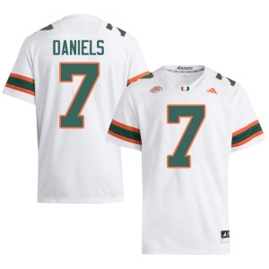 White Men Alumni #7 College Football CJ Daniels The U Jersey 339414-758