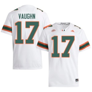 White College Football Mens Canes Cam Vaughn University #17 Jerseys 943202-892