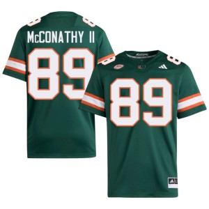 Green Cole McConathy II College Football #89 Men's Official Miami of Florida Jerseys 877592-682