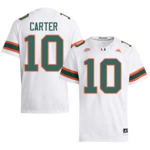 White Men Darian Mensah UM Hurricanes Stitched #10 College Football Jersey 452167-860
