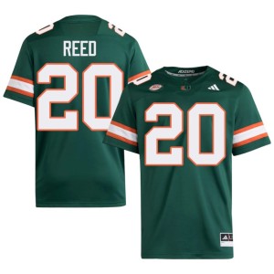 Green Alumni #20 Ed Reed College Football Men's Miami Jersey 966139-537