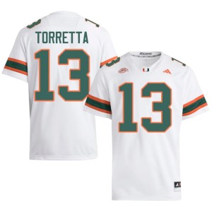 White Miami of Florida Gino Torretta College Football #13 Men Official Jersey 732755-931
