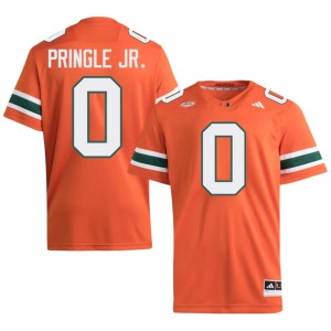 Orange Girard Pringle Jr. #0 Embroidery Mens College Football University of Miami Jersey 126961-510