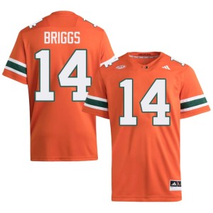 Orange Miami of Florida Israel Briggs Men College Football #14 Stitched Jerseys 730844-620