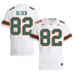 White Jack Olsen 2026 #82 Men's College Football The U Jersey 105601-637