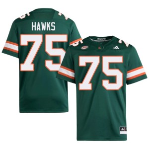 Green #75 Player Jacob Hawks UMiami Mens College Football Jerseys 335167-345