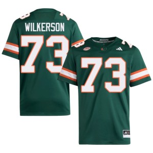 Green Jaden Wilkerson Men #73 University of Miami College Football Limited Jerseys 706099-846