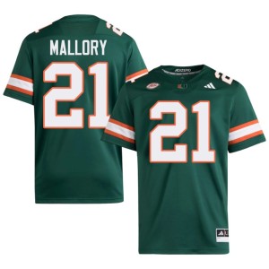 Green Men College Football Javian Mallory Limited #21 Miami Jerseys 178611-496