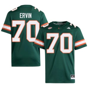 Green Joel Ervin Mens Replica College Football #70 UM Hurricanes Jersey 860905-113