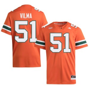 Orange University of Miami College Football Jonathan Vilma #51 Men's Official Jersey 287942-504