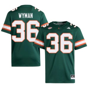 Green College Football Men's Jontavius Wyman #36 Embroidery Miami of Florida Jerseys 122918-314