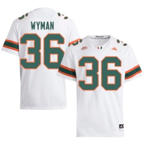 White Men's Official College Football Jontavius Wyman The U #36 Jerseys 559307-999
