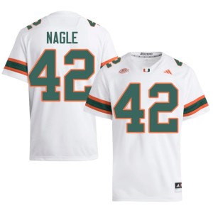 White UM #42 Alumni Mens College Football Logan Nagle Jerseys 502215-363