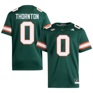 Green #0 College Football Miami Hurricanes Omar Thornton High School Men Jerseys 281189-503