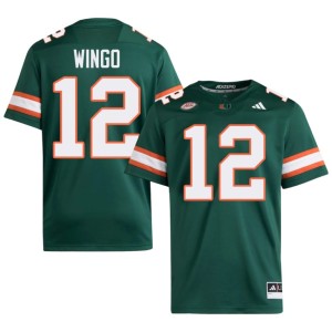 Green High School Miami Hurricanes #12 Men College Football Somourian Wingo Jersey 598226-104
