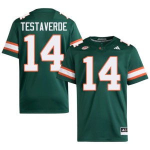 Green UMiami Men's Vinny Testaverde 2026-27 College Football #14 Jerseys 716662-125