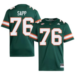 Green #76 College Football Warren Sapp Game Hurricanes Mens Jersey 135047-256