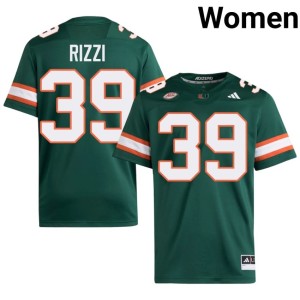 Green Replica College Football Casey Rizzi #39 Womens University of Miami Jerseys 518361-977