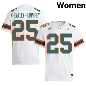 White #25 Women's UM Embroidery Chris Wheatley-Humphrey College Football Jerseys 818494-890