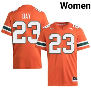 Orange Womens College Football Game Dylan Day #23 Canes Jerseys 465769-568