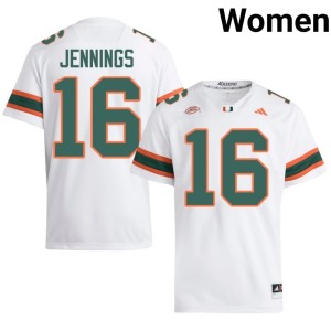 White 2026 Ja'Boree Antoine #16 UMiami Hurricanes Womens College Football Jerseys 718171-160