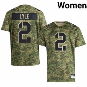 Camo Player College Football Women #2 UMiami Hurricanes Jordan Lyle Jersey 241861-128