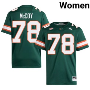 Green Matthew McCoy #78 College Football 2026 Miami of Florida Women Jersey 922609-218
