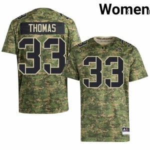 Camo UMiami #33 2026-27 Women's College Football Nick Thomas Jerseys 779248-459