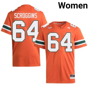 Orange College Football Game Women's Ralph Scroggins Canes #64 Jersey 137194-491
