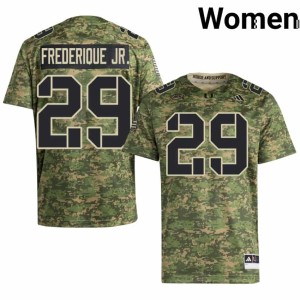 Camo Women Canes 2026-27 College Football Romanas Frederique Jr. #29 Jerseys 478122-662